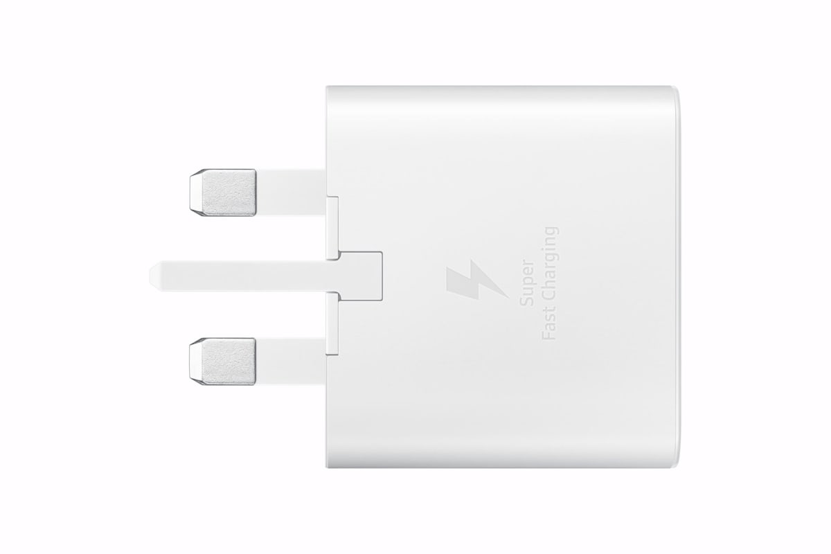 Samsung 25W Super Fast Charger with USB-C Cable – White (UK Plug)