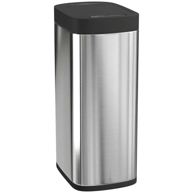 HOMCOM 50L Sensor Bin, Automatic Kitchen Bin, Manual Override, Battery Operated, Inner-Bucket-Free, for Kitchen, Bedroom
